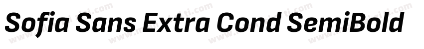 Sofia Sans Extra Cond SemiBold字体转换